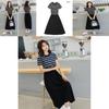Premium Quality Women Summer Dress Casual Stripe Tank Short Sleeve Long Dress For Versatile Summer Style