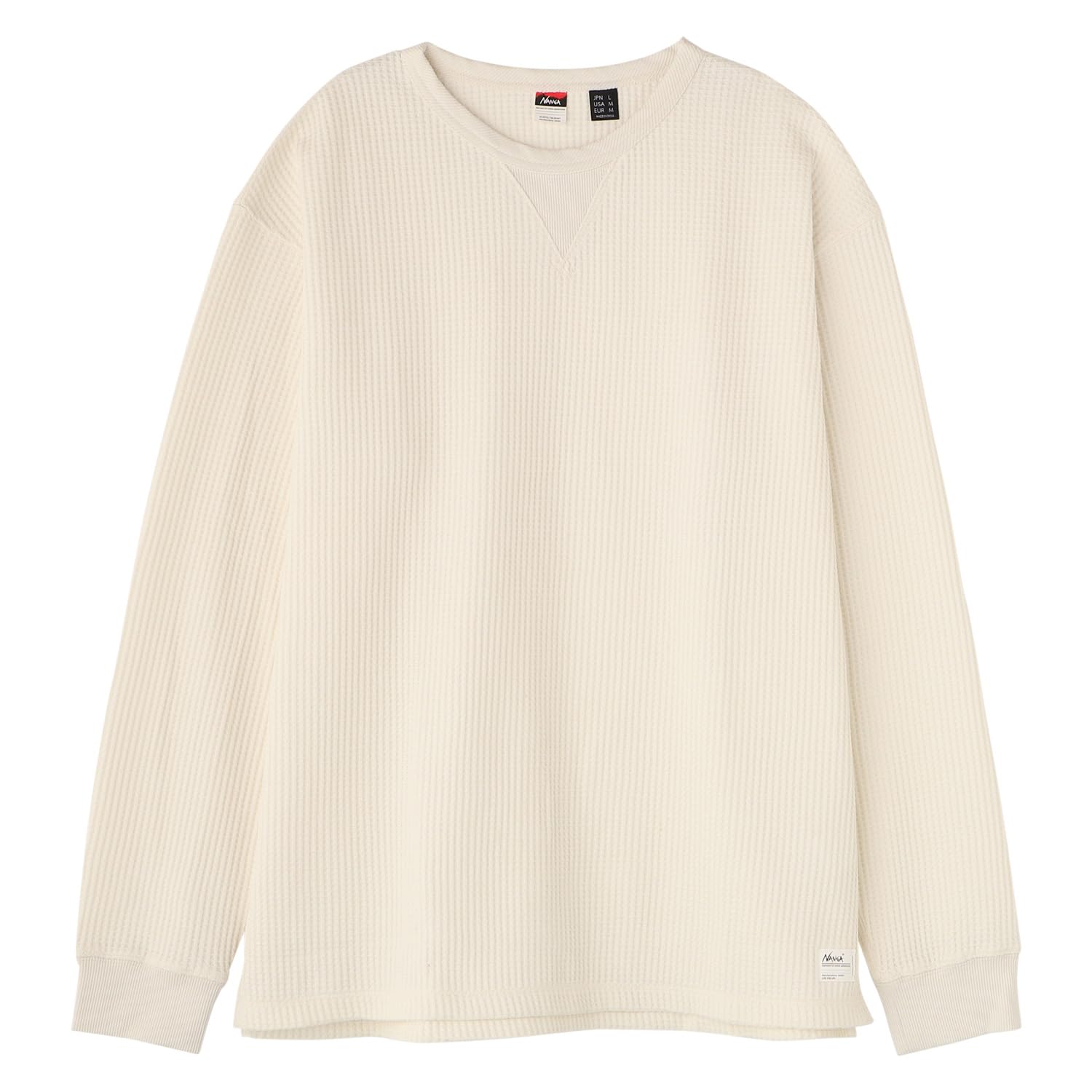 

Nanga ECO HYBRID WAFFLE Hybrid Waffle Long Sleeve Tee L/S TEE/Eco NW2311-1G218 (XL, WHT) белый