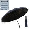 Dual-Use Automatic Umbrella for Men & Women: Sun & Rain Protection with black glue sunshade. Customizable with printed logo, fits two people.