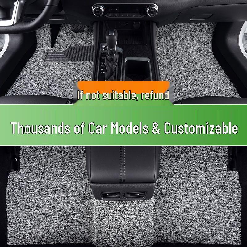 BYD Yuan UP Car Mats: Silk Loop Driver's Seat & Rear Floor Mats, Upper Carpet, Thickened Single Piece