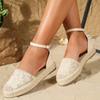 Fashion Vintage Flats Hemp Rope Bottom Sandals Women's 2025 Summer New Comfortable Sandals Women's Fisherman Sandals Sandalias De Mujer