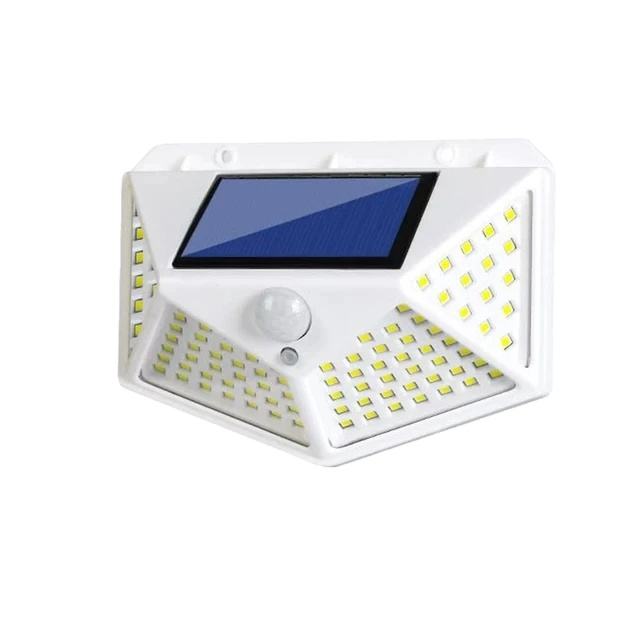 Upgraded 100LED Solar Powered Wall Lamp, PIR Motion Sensor Outdoor Security Light, IP65 Waterproof Solar Garden Light