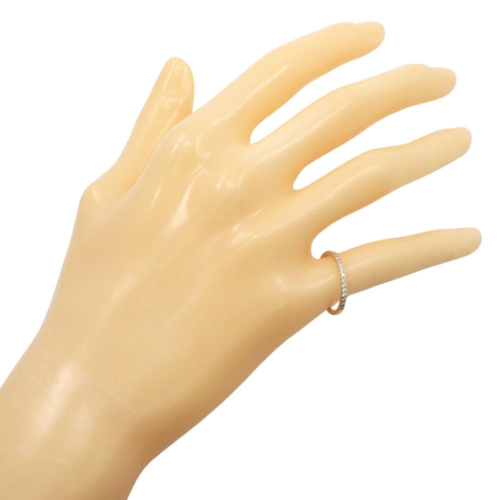 4℃ Half eternity Ring K18 yellow gold/diamond #5.1(US Size) 1.5g Women Used