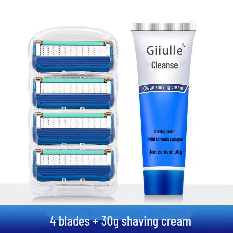 Traditional German Five-Blade Razor for Men - Manual Shaver, Old-Fashioned Beard Razor