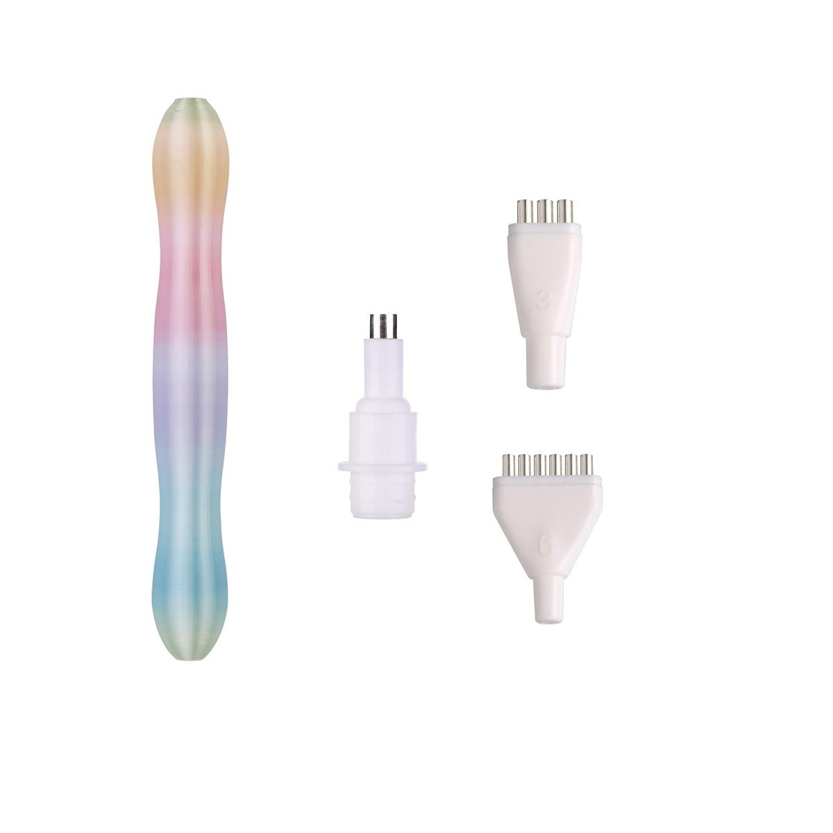 

Ergonomic Art Pen Ergonomic Interchangeable Drill Head Pen Rainbow Gradient Art Pen Non-Slip For Diy Crafts Professional