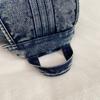 Washed denim backpack women go out small backpack