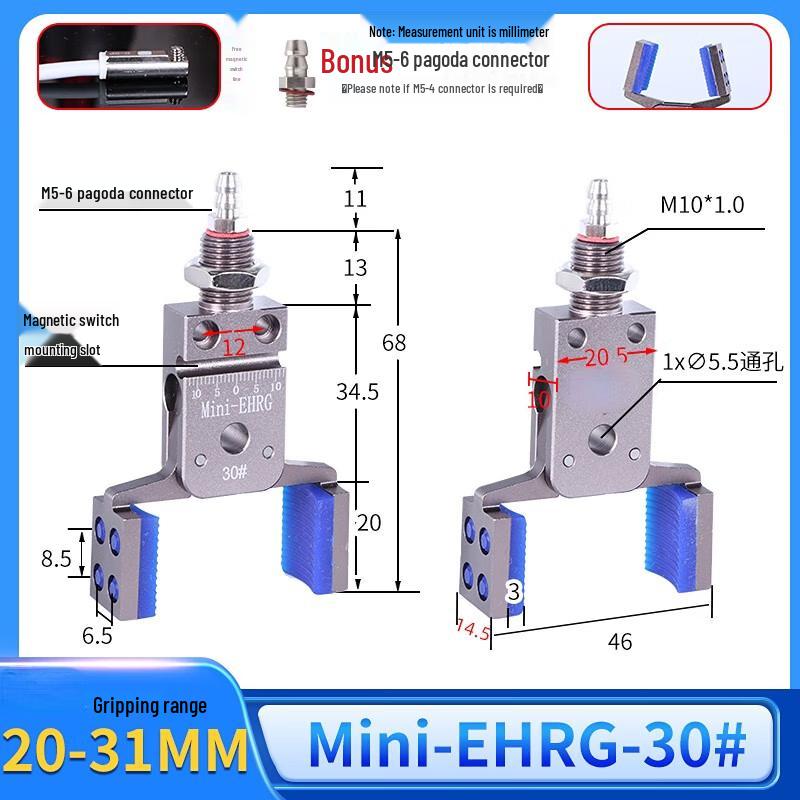 Pinza robotica pneumatica mini