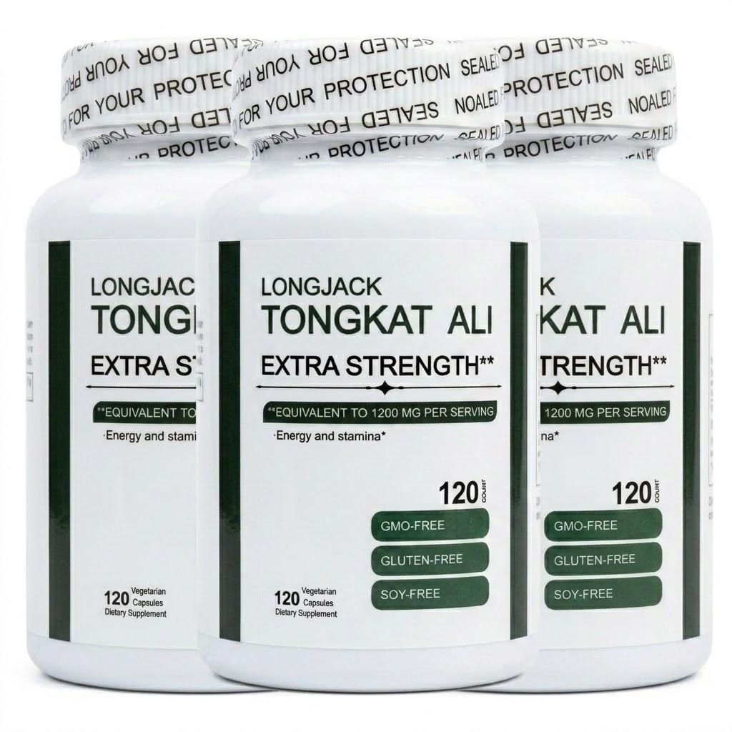 Longjack Tongkat Ali Forza Extra – Per Energia Naturale & Supporto alla Resistenza | 120 Capsule Vegetali