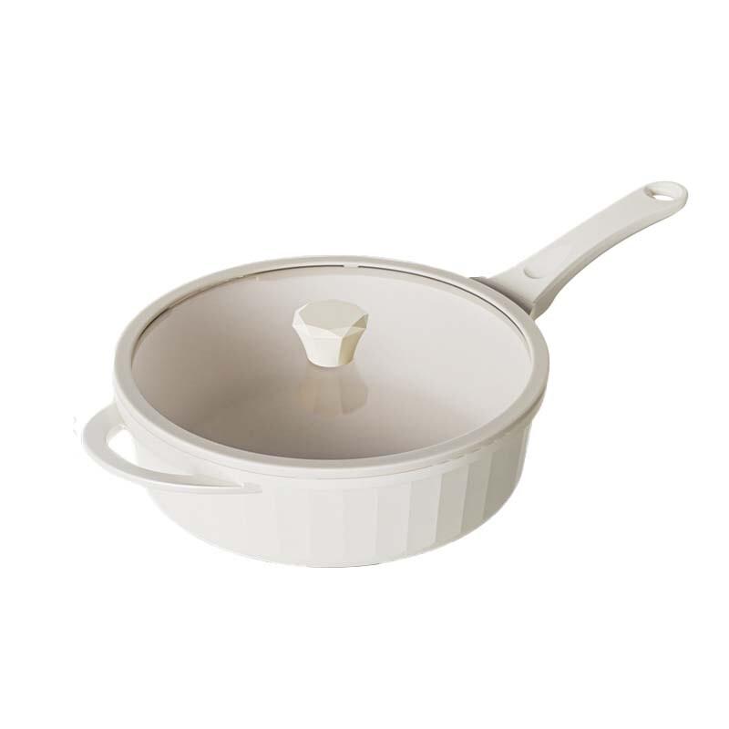 Xiaocaiya 28cm Maifan Stone Non-Stick Deep Frying Pan
