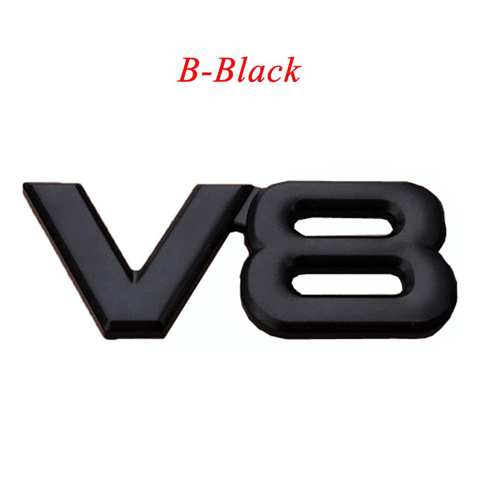 1Pcs 3D Metal Car Decoration Decal Metal Self Adhesive V6 V8 V12Truck Car Badge Emblem Sticker for Universal Cars
