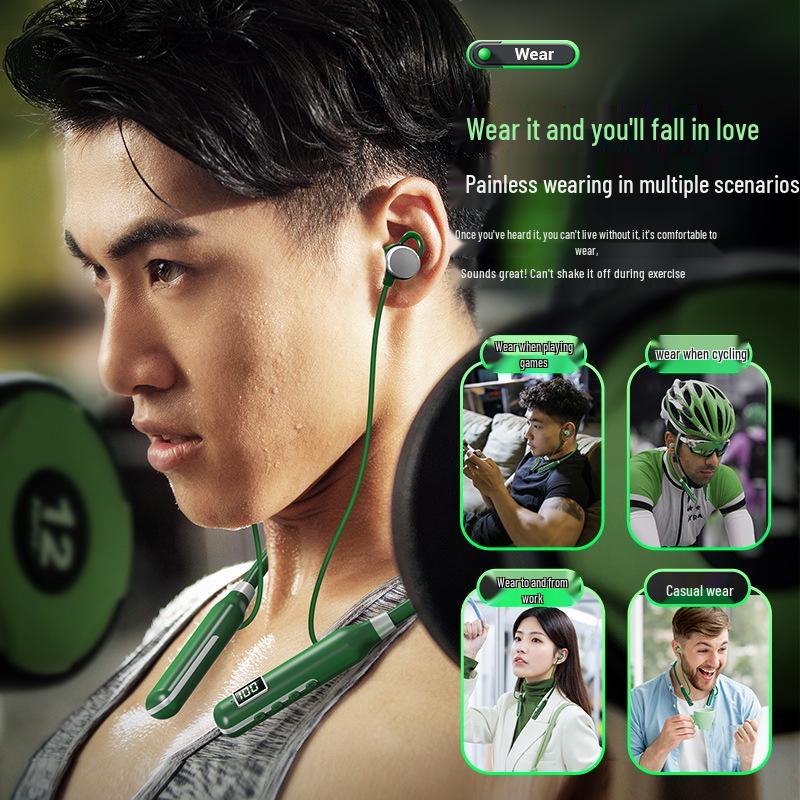 Wireless Bluetooth Earphones: Dual-Ear, Neckband, Long Battery, Noise-Cancelling, In-Ear Sports Headphones