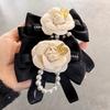 Modern Pearl Floral Pin With Butterfly Knot Design For Adult Formal Wear