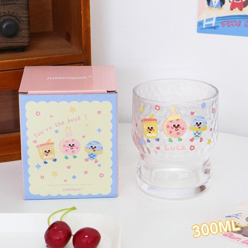 Cartoon Glass Angel Cute Home Cartoon Surrounding Juice Cup Drinking Water Couple Glass Gift