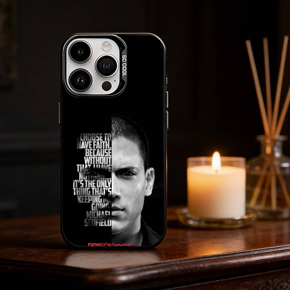 P-Prison Break Phone Case For iPhone 17 16 15 14 13 12 11 Pro Max Plus Silver Matte Black Cover