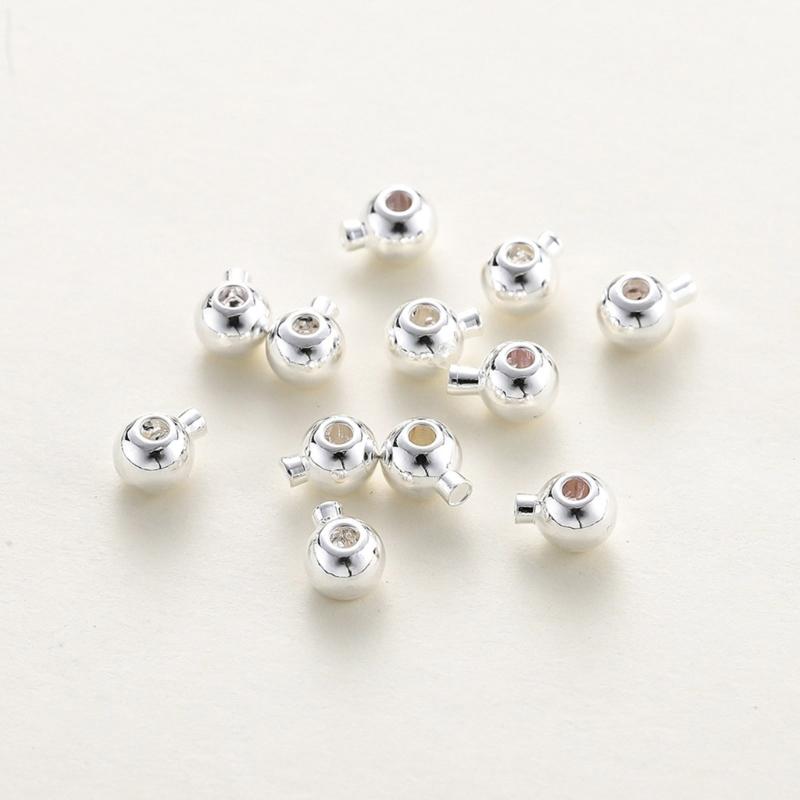 Pack of 10 Stopper Beads Metal Spacer Beads Jewelry Making Accessories Easy Threading Beads Handmade Accessories
