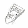 New Multi-Functional Chain Tassel Brooches Adjustable Detachable Beaded Chain Pin Handmade Fixator Trouser Leg Women