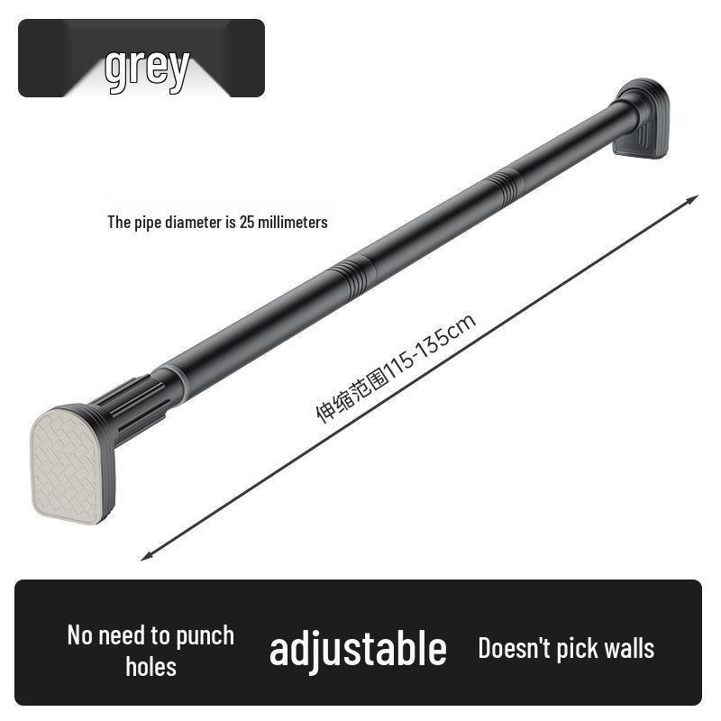 Retractable Stainless Steel Clothesline & Shower Curtain Rod Combo for Balcony and Bathroom