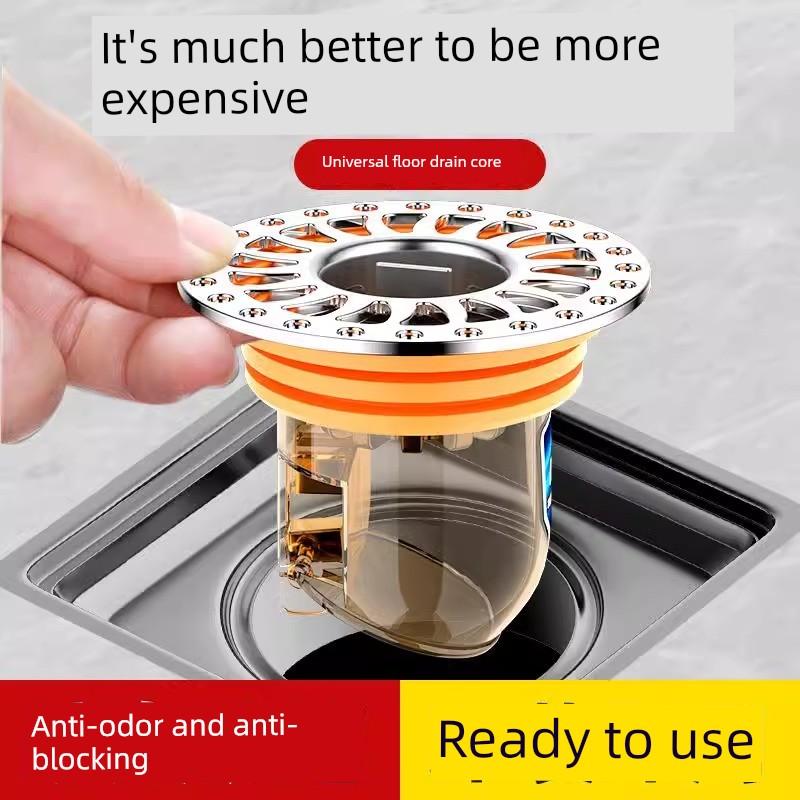 Bathroom Floor Drain Deodorizer, Universal Inner Core Sealing Cover for Toilets, Insect-Proof Kitchen Drain Anti-Odor Device