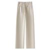 2025 Women's Khaki Wide-Leg Jeans: American Retro Casual for Spring & Autumn