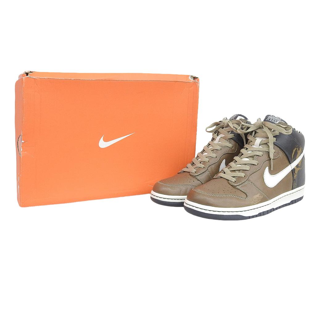 Pristine NIKE sneakers Brown leather mens 28cm 314877-211 Used