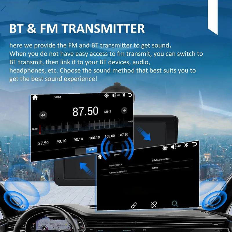 Universal 7Inch Car Radio Multimedia Video Player Wireless Carplay Android Auto GPS Navigation BT5.0 Touch Screen Car Accessory