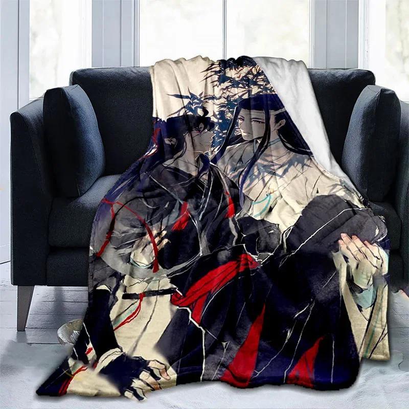 Grandmaster of Demonic Cultivation Lan Wangji Wei Wuxian Cute Plush Warm Blanket Large Anime Customized Blanket