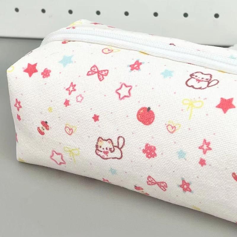 Cute Bow Pencil Box Cartoon Cat Large Capacity Pencil Case Multifunctional Storage Bag School Office Stationery Student Gifts