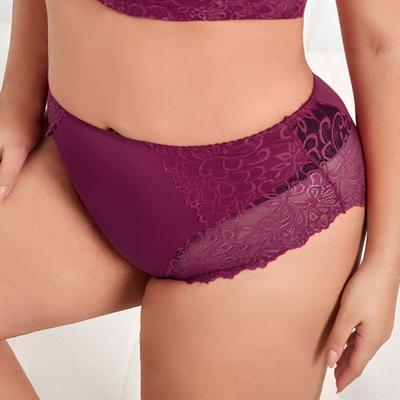Mutandine Quotidiane Taglie Forti da Donna Traspiranti Confortevoli a Vita Media Slip Semitrasparenti 0Xl - 5Xl - 6003