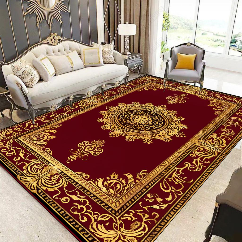 Persische Luxusteppiche Wohnzimmerdekoration Großer Flächenteppich Waschbar Couchtisch Lounge-Teppich Hochwertige Rutschfeste Schlafzimmermatte