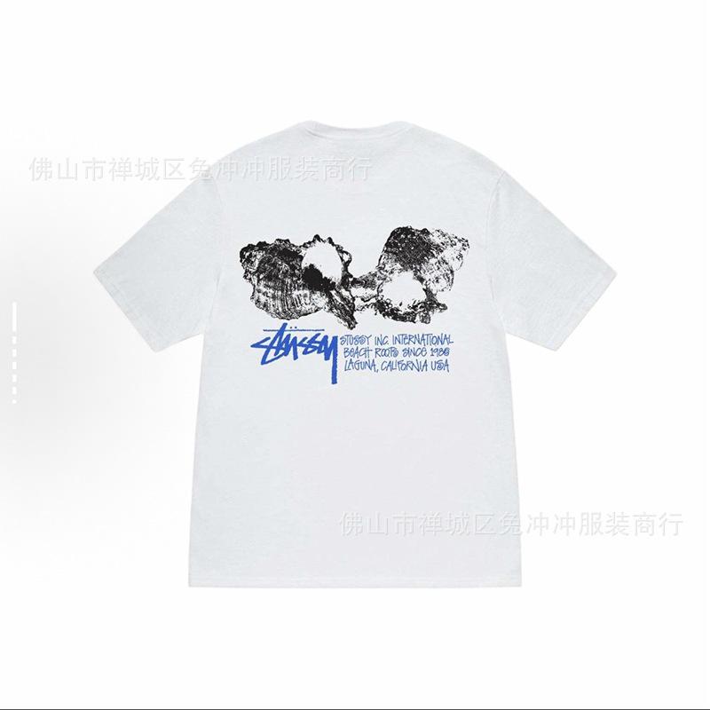 2025 new STU three standards complete spring and summer new tide brand classic cruise printed letters men and women with the same short sleeves