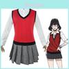 Kakegurui Midari Ikishima Outfit Udsøgt Skoleuniform Kjole Cosplay Sæt Til Fans