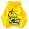 Children Birthday Clothes  Number hoodie Boy Girl hoodie Cute Cartoon Summer Toddler Kids Tops