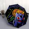 1pc Spooky Pumpkin Pokémon Automatic Folding Umbrella - 3 Folding Design, Vivid Cartoon Pattern, Suitable for Outdoor Activities, A Gift for Fans