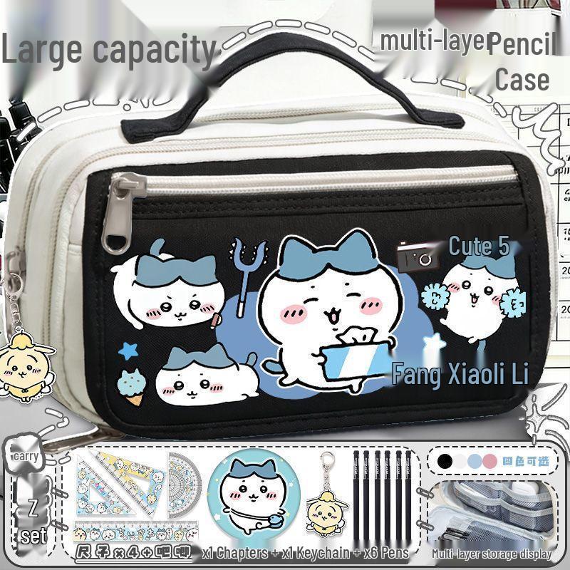Chiikawa Pencil Case - Large Capacity Stationery Box for Girls, Primary and Junior High School Students, New Style.