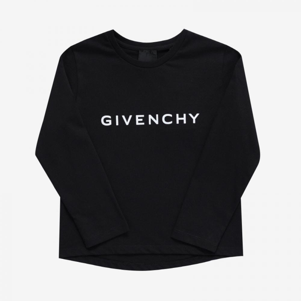Givenchy H15330 09b Archetype Logo Print Kids Long Sleeve Tee