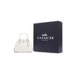 COACH Sydney Coated Canvas With Smooth Leather Shoulder Bag, Crossbody Bag Dome Bag Handbag Small Women's Chalk White CA591-IMRFF