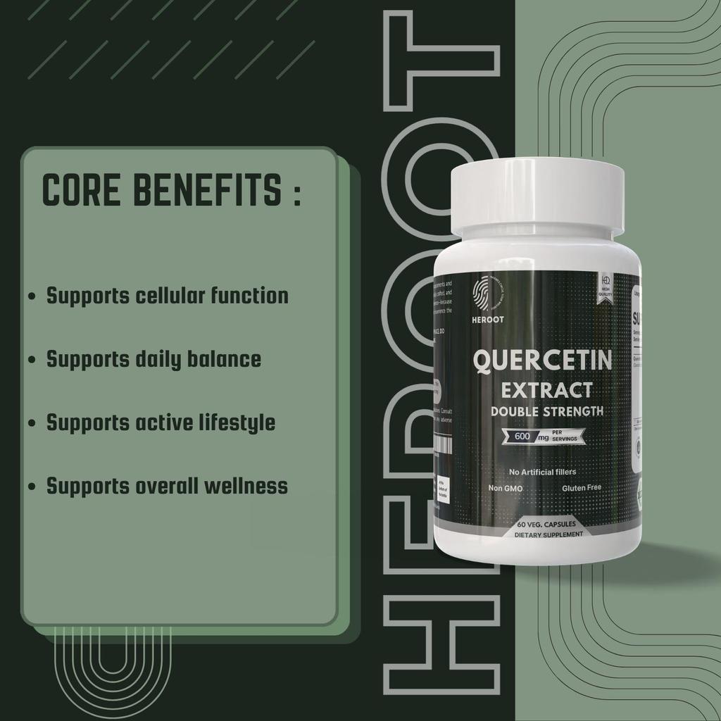 Quercetin Capsules | 60 Count | Dietary Supplement