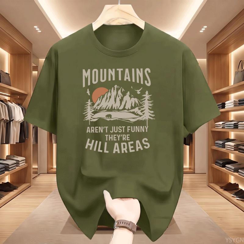 Mountains Arent Just Funny Tshirt Unisex Hiking And Camping T Shirt Set Sun Print Short Sleeve Tee Shirt Cotton Unisex Clothes Top