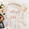 Floral Embroidered Bra Set Hollow Out Transparent Lingerie For Women Bras & Bra Sets