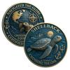 USA. Marin Shellback Crossing The Line Utmaningsmynt Marin Souvenir Militärt Minnesmynt för Veteraner Sjöfarare