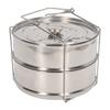 Parní hrnec z nerezové oceli 304 2patrový stohovatelný parní hrnec nádobí s poklicí pro vaření v kuchyni