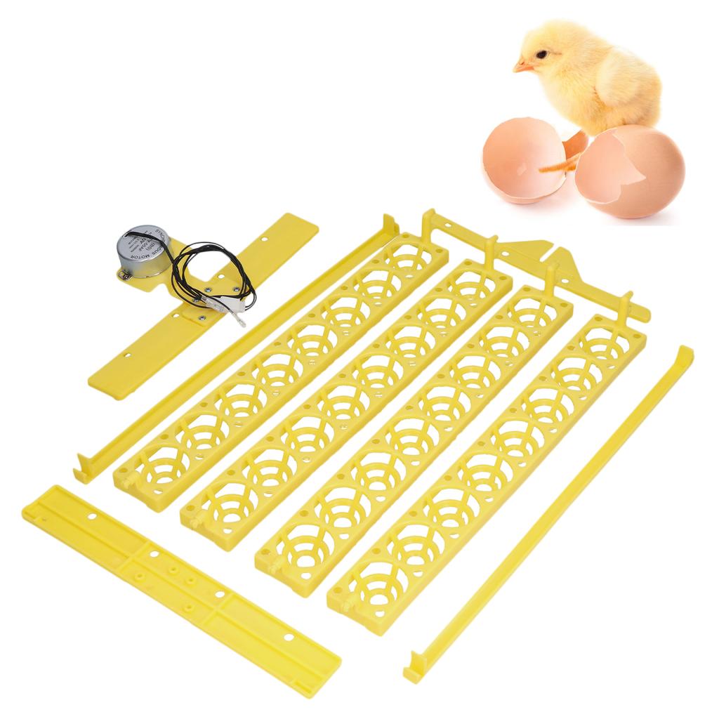 Automatic Egg Turner Convenient 32 Eggs Plastic Tray Turning Hatcher for Chicken Goose12V
