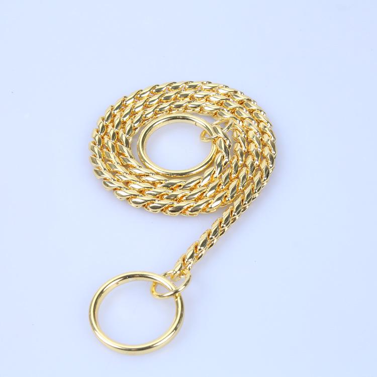 Non-Choking, Bite-Proof, Pull-Resistant Stainless Steel Dog Chain - Thickened, Sturdy, and Wear-Resistant.