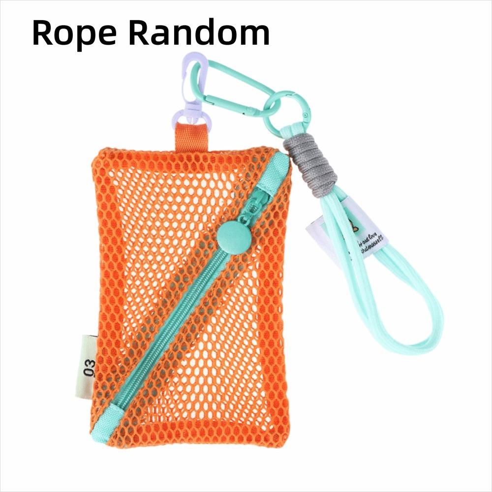 Portable Mesh Cosmetic Bag Dopamine Color Storage Makeup Case Women Mesh Toiletry Storage Pouch Organizer