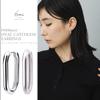 LOKUMI Made In Pt900 Hoop Platinum Nickel Earrings, Japan, Platinum, Post, Pt900, Hypoallergenic, Hoop, Earrings, Catchless, One-touch, Post, Oval,