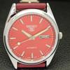 REFURBISHED VINTAGE SEIKO 5 AUTOMATIC 6309A JAPAN MENS RED DIAL WATCH A701708-5 R206c-a701708