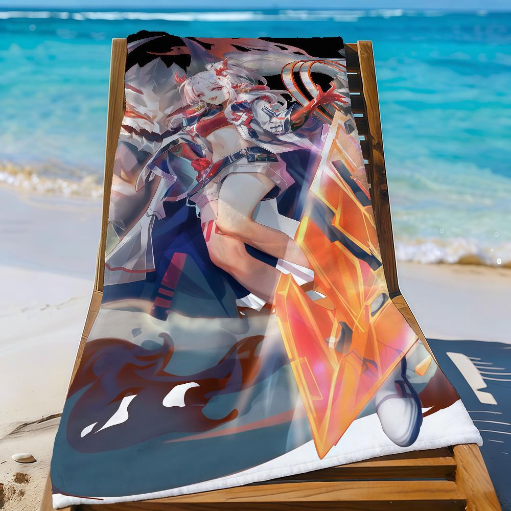 Nian Game Arknights Handtuch Sport Schnelltrocknend Reise Campingausrüstung Sanddicht Weich Leicht Großes Strandtuch