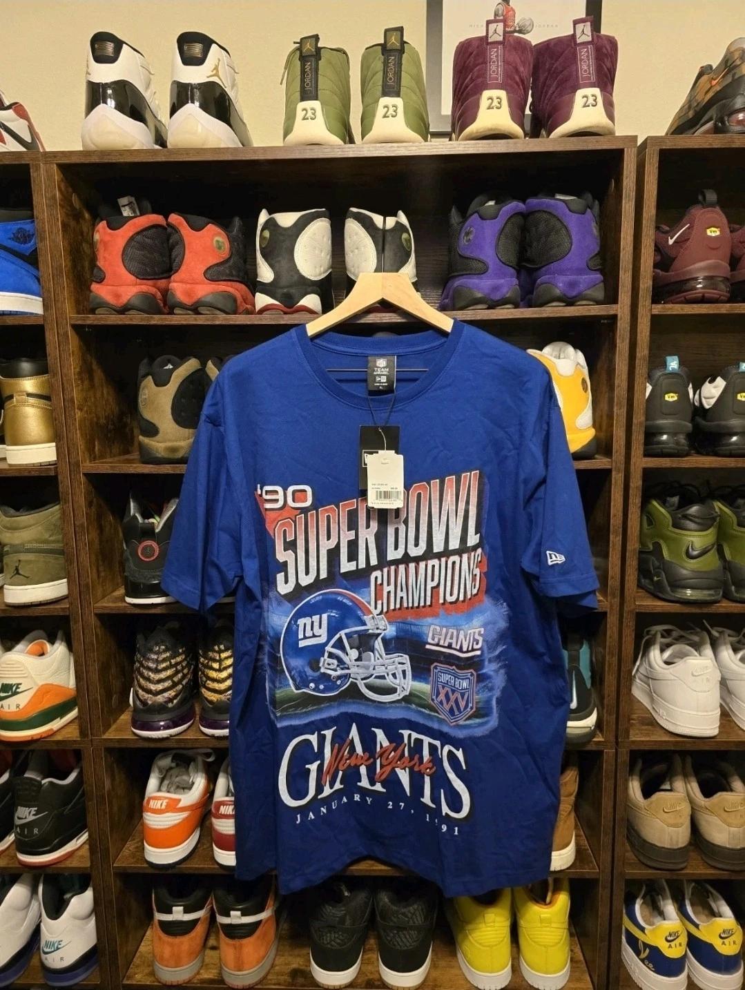 New York Giants New Era 1990 Super Bowl XXV Champions T-shirt Men s NWT! M