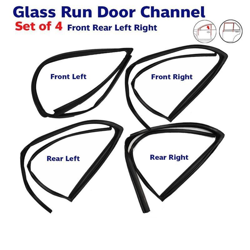 Durable-Roof Weatherstrip Seal Door Rubber Glass Slide Strip Car Door Glass Sealing Strips 80330-50Y17, 80331-50Y17