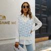 QICED Damenmode Casual LOVE Print Herbst Winter Ärmellose V-Ausschnitt Strickwesten
